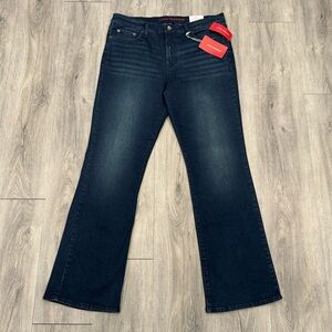 Lucky Brand Casual Dark Blue Denim Mid Rise Advanced Stretch Boot Cut Jeans